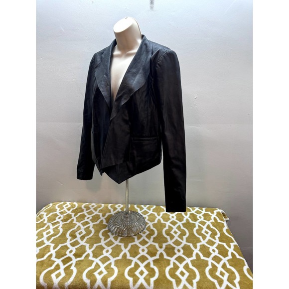 Nordstrom Trouve NWT Lanbskin Leather Bomber-Style Jacket Stretch Insert Small - Picture 5 of 16